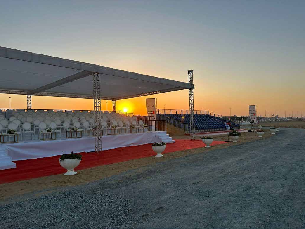 VIP stage with roof at the 51st National Day celebration in Ajman