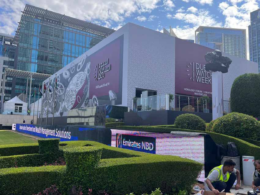 Venue structures at Dubai Watch Week, DIFC, Dubai