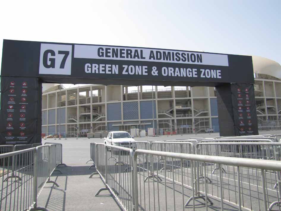 General admission entrance with crowd control barriers by Apex Events