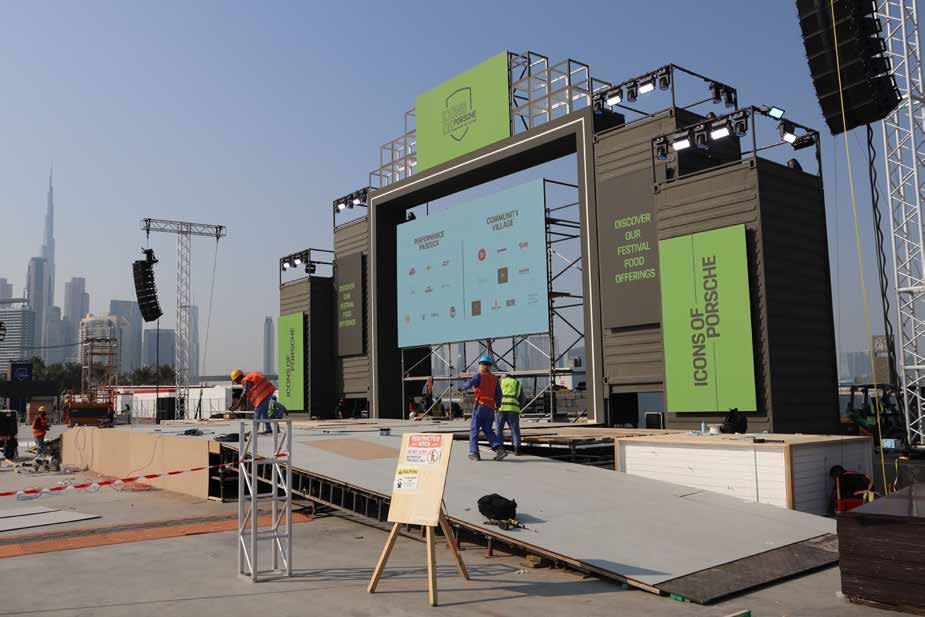 Main stage with LED screen built by Apex Events